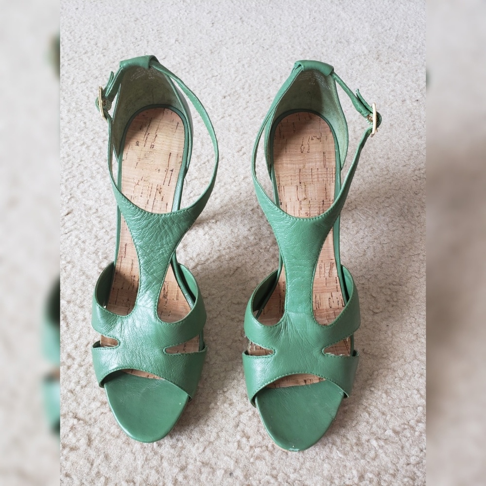 Green Nine West High Heels